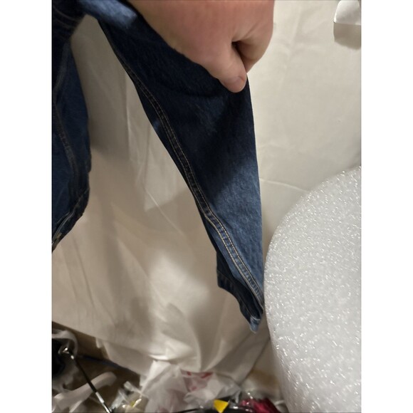 Disney Mickey & Minnie Together Forever Denim Jean Jacket Size XL Love Boho - Picture 5 of 14